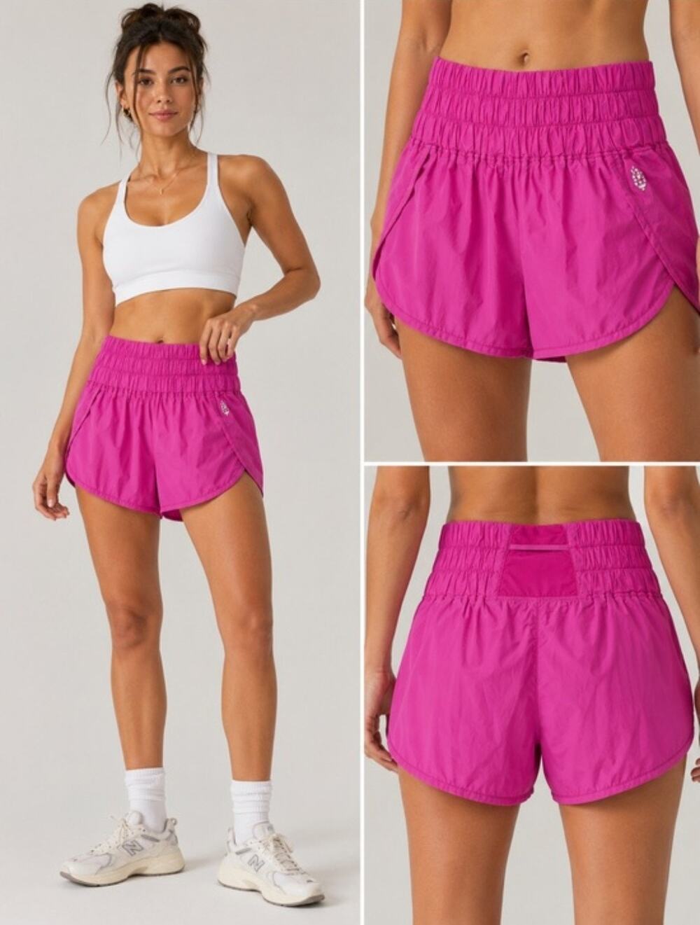 Free People FP Movement The Way Home Running Shorts Size Small Pink Preppy